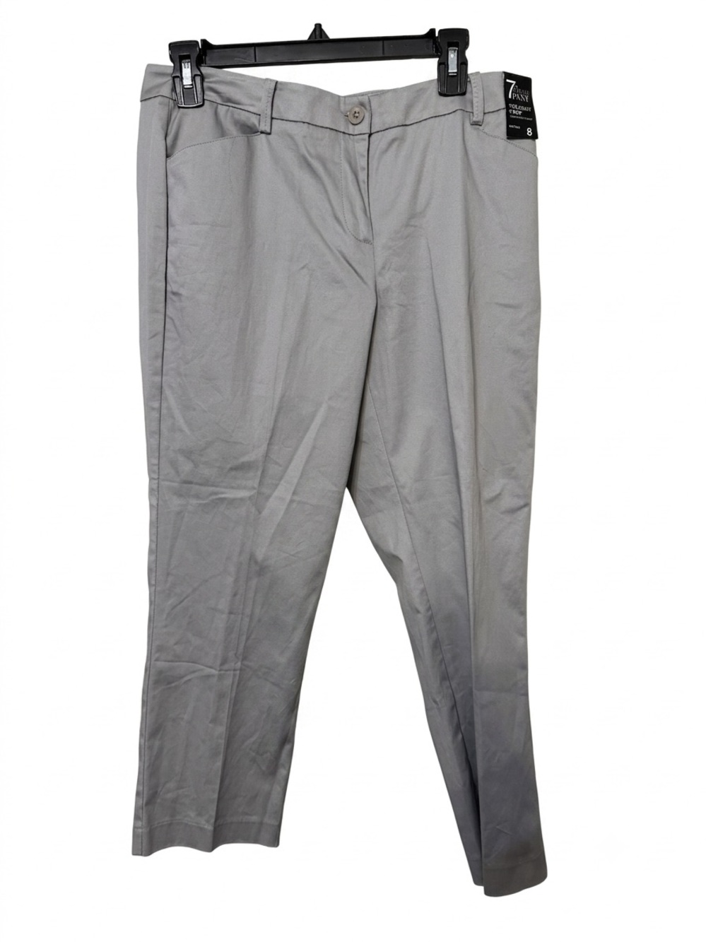 7th avenue Women's Cropped Dress Pants - Light Gray